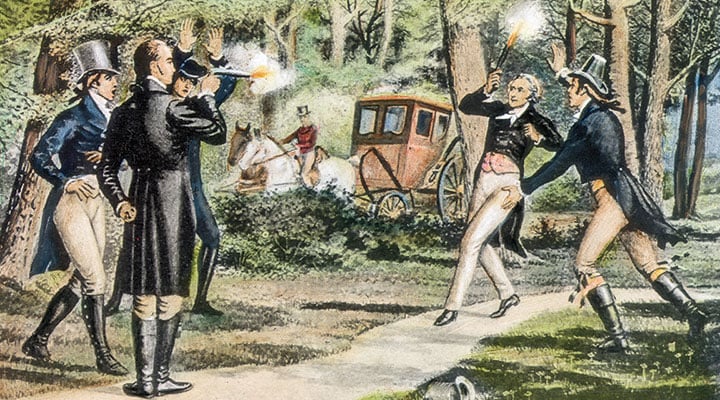 What caused the duel between hamilton and burr new arrivals