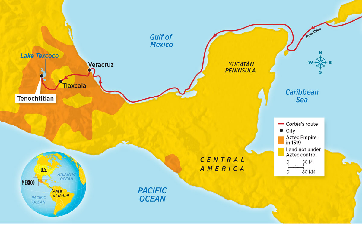 tenochtitlan on world map