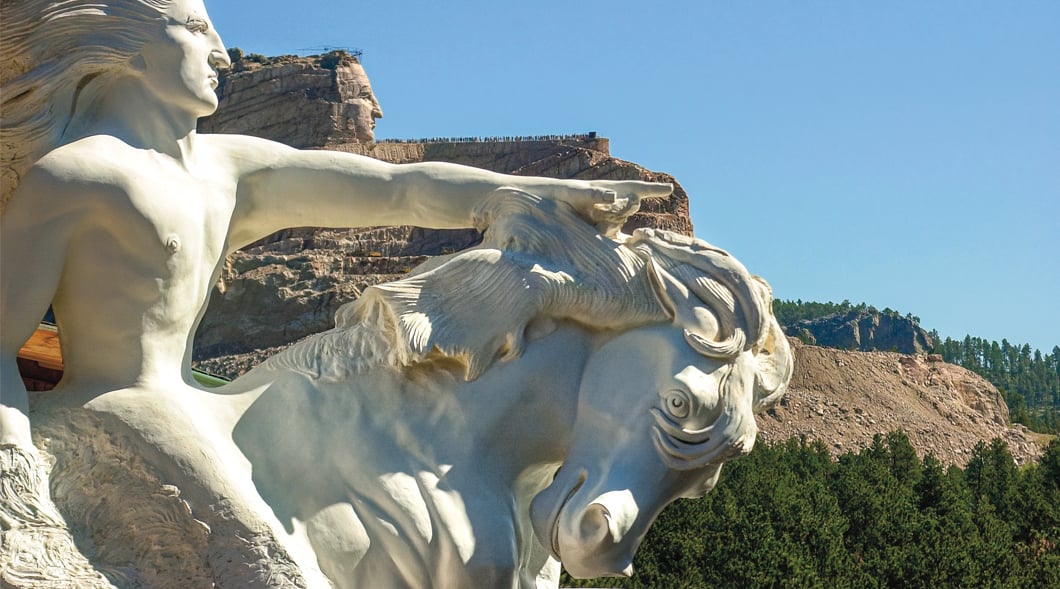 Image of sculptures made from mountain