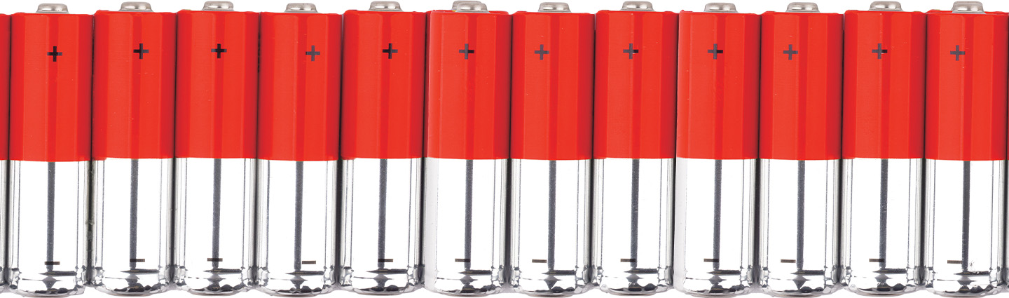 Image showing a row of batteries