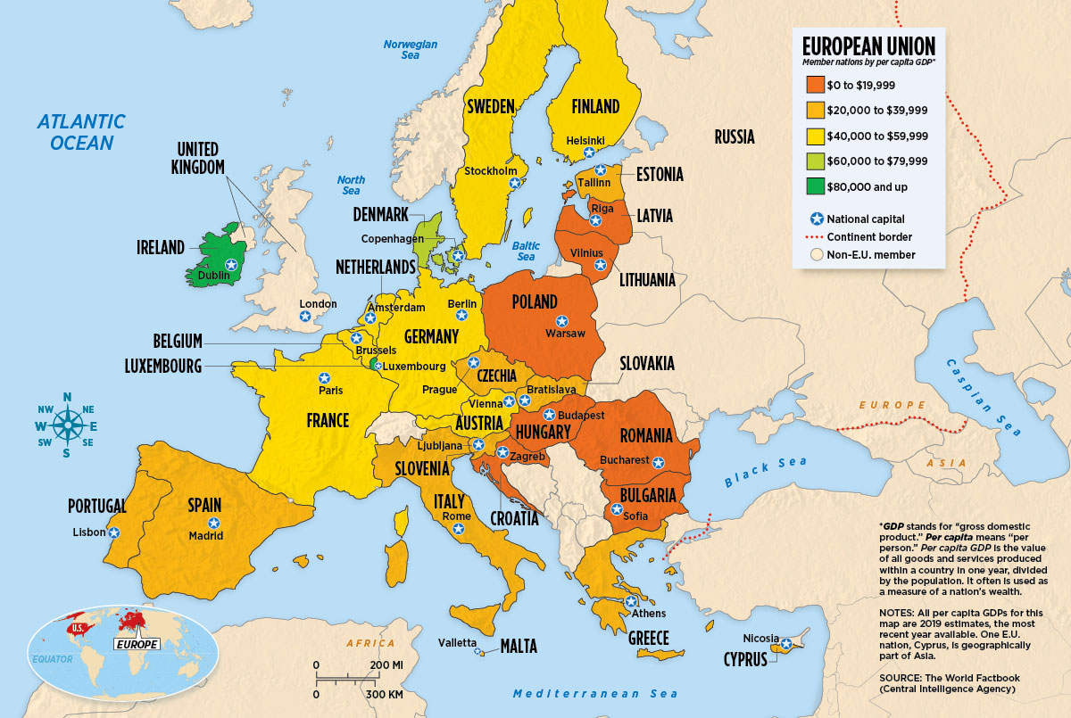 Map of Europe - Member States of the EU - Nations Online Project